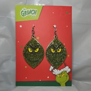 The Grinch Glitter Earrings - Green